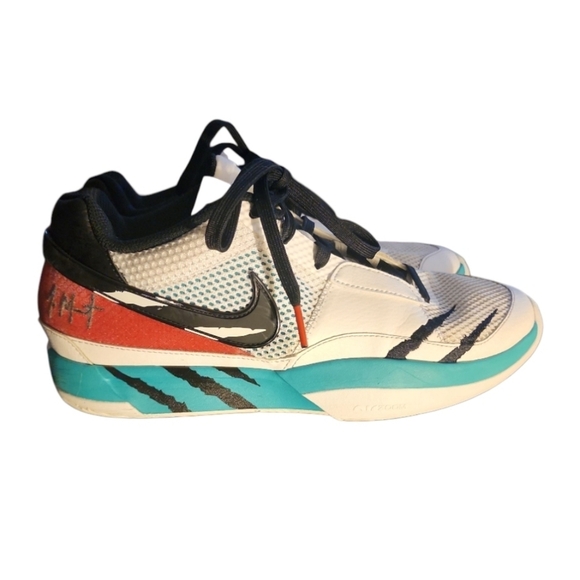 Nike Other - Nike Ja 1 Reverse Scratch Size 9.5 Mens White Black Turbo Green Basketball Shoes